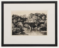 Antique Leonard R. Squirrell RWS RI RE (1893-1979) - Framed Etching, Brig O'Balgownie