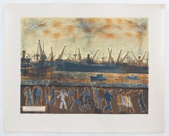 Leonard Rosoman ARA (1913-2012) - 1962 Lithograph Poster, Royal Albert Dock