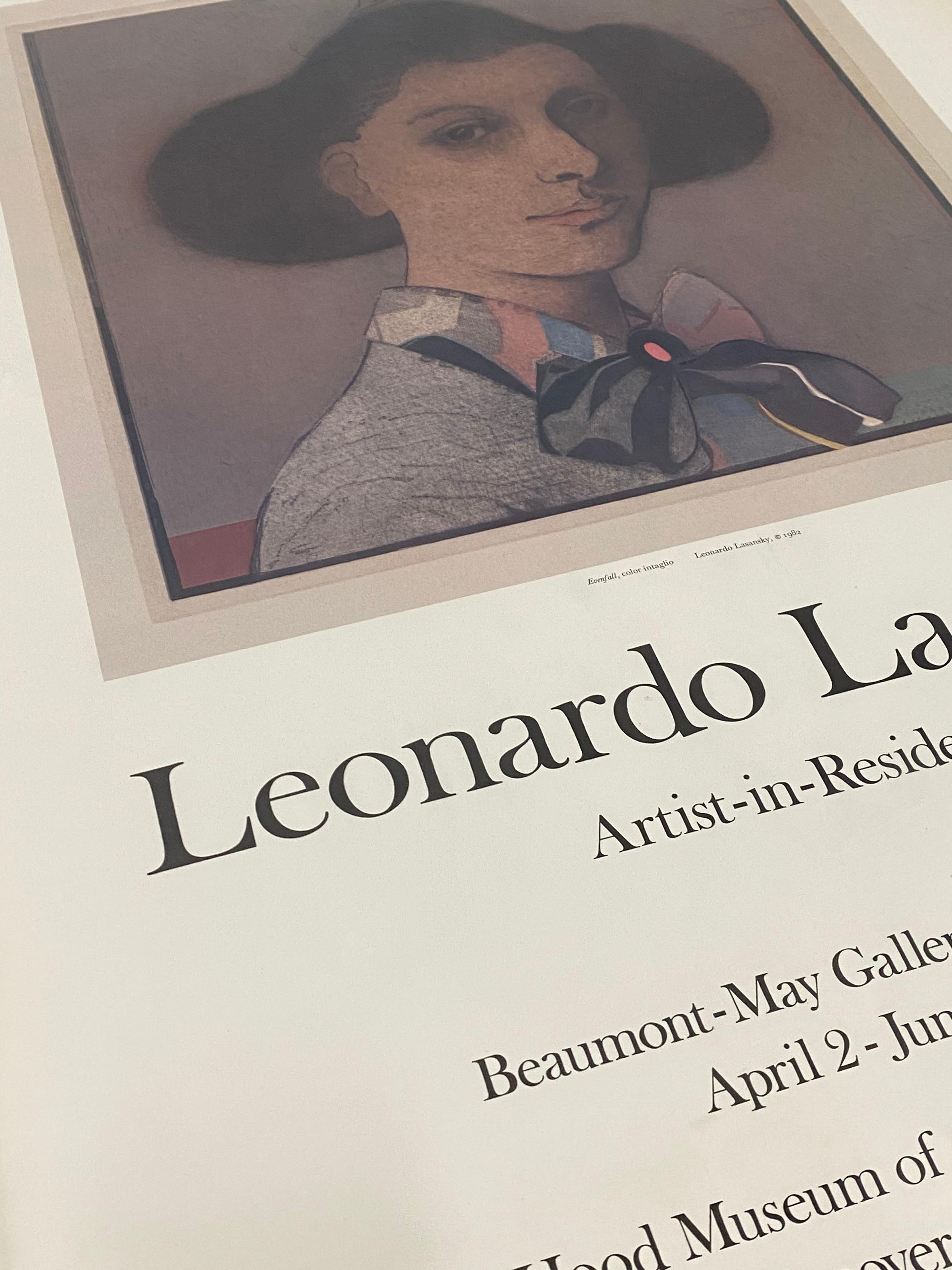 Leonardo Lasansky Signiert & Gerahmt Ausstellungsplakat C.1982

Abmessungen 22
