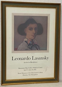 Leonardo Lasansky Signed & Framed Exhibition Poster C.1982