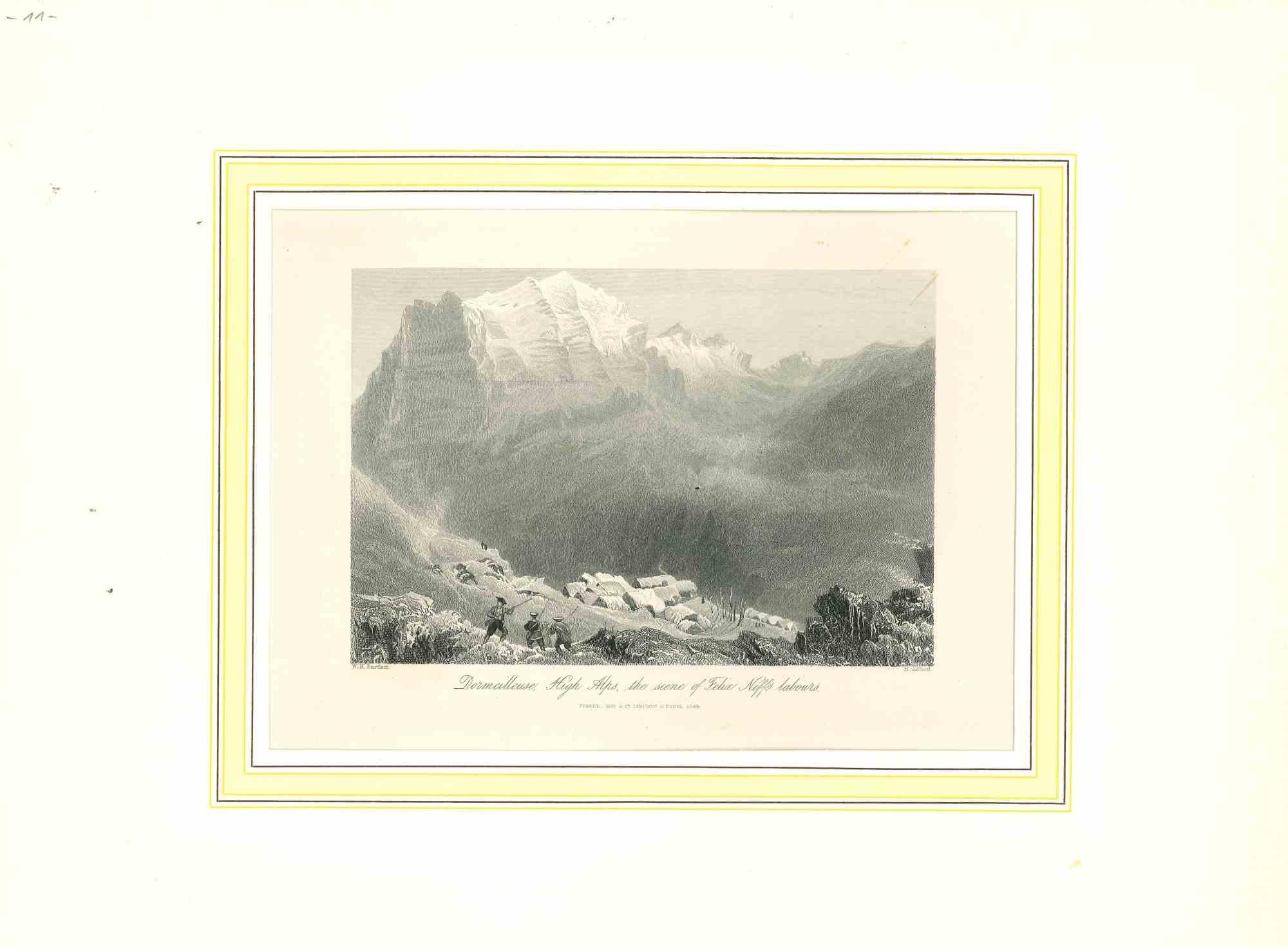 Unknown Figurative Print - Les Alpes - Original Lithograph - Early 19th Century