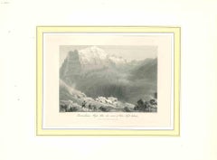 Les Alpes - Lithographie originale - Début du XIXe siècle