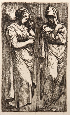 Antique Les Deux Femmes Romaines, Heliogravure by Francesco Primaticcio