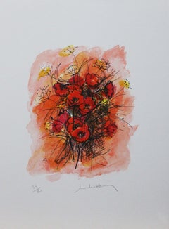 Les Fleurs #2-Limited Edition Print, Signed by Artist (Signature is Illegible) 