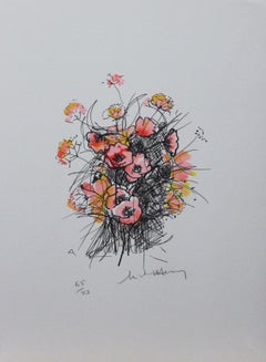 Les Fleurs #5-Limited Edition Print, Artist Signature is Illegible