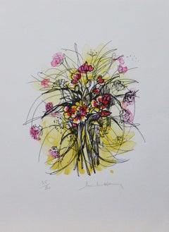 Les Fleurs-Limited Edition Print, Artist Signature is Illegible