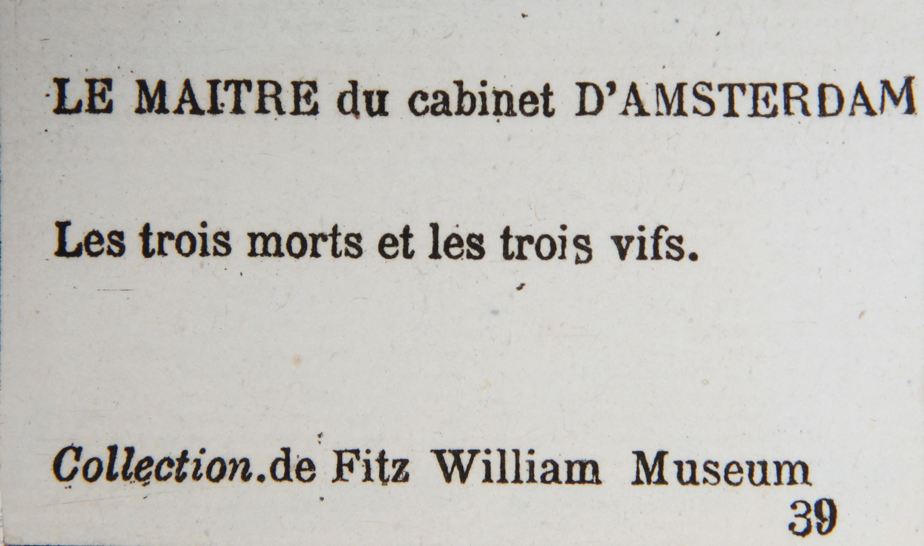 Les Trois Morts et les Trois Vifs, Heliogravur des Meisters des Hausbuchs (Alte Meister), Print, von Master of the Housebook