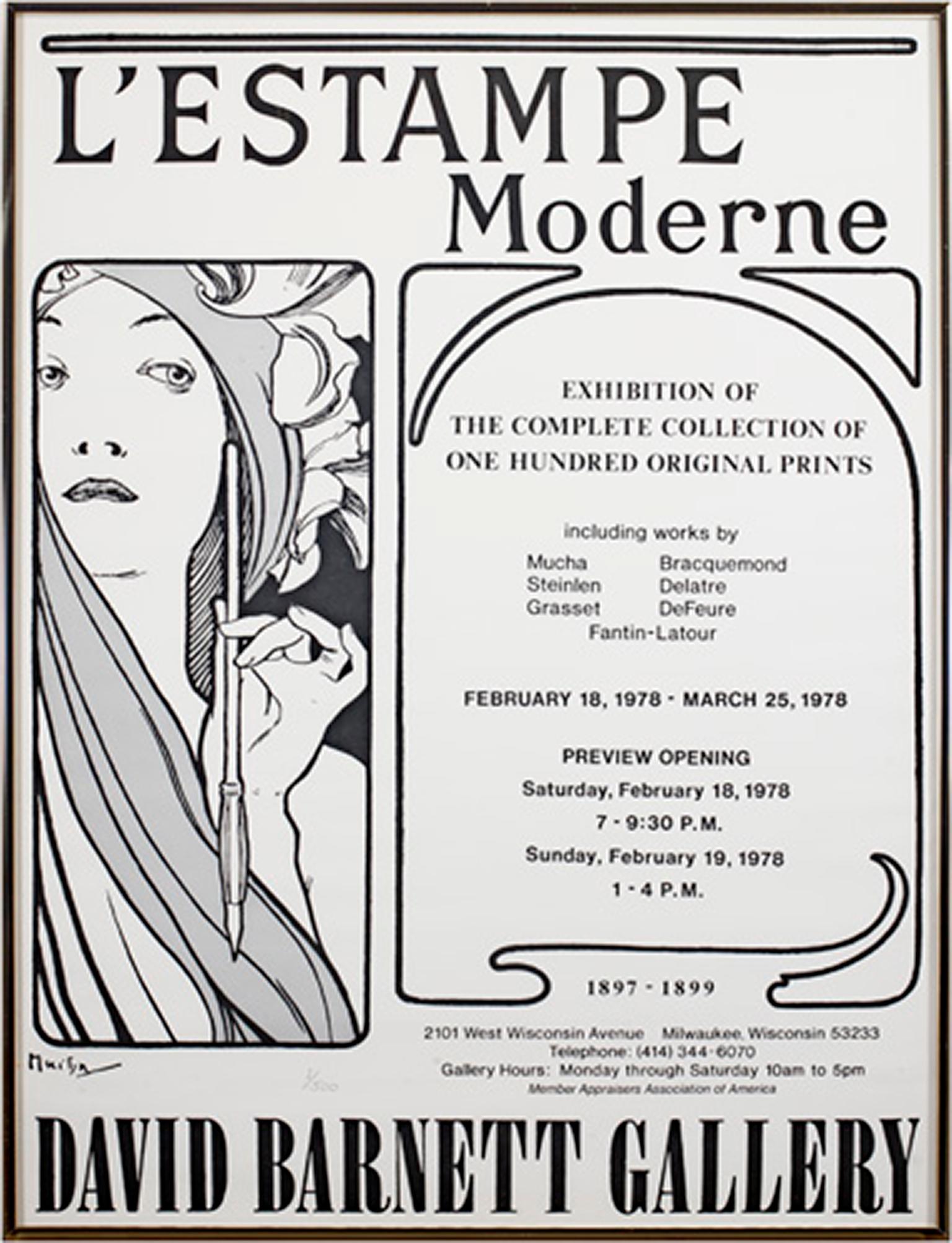 Unknown Figurative Print - L'Estampe Moderne  - David Barnett Gallery Exhibition, Feb. 18, 1978 - Mar. 25, 