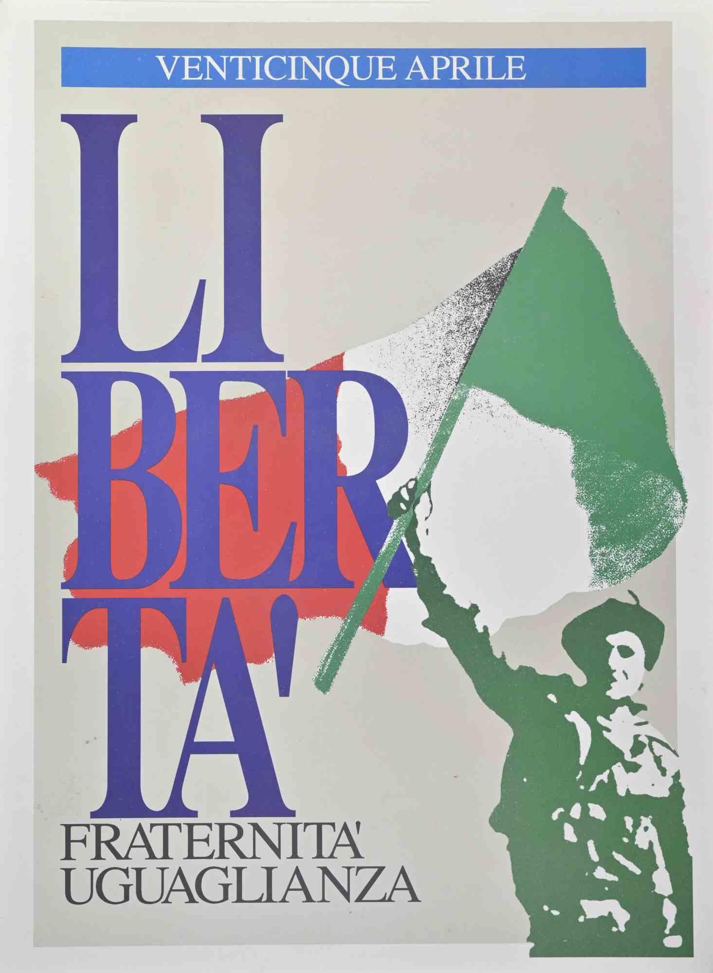 Liberté - Fraternité -  Egalité - April 25th - Vintage Poster - 1970s