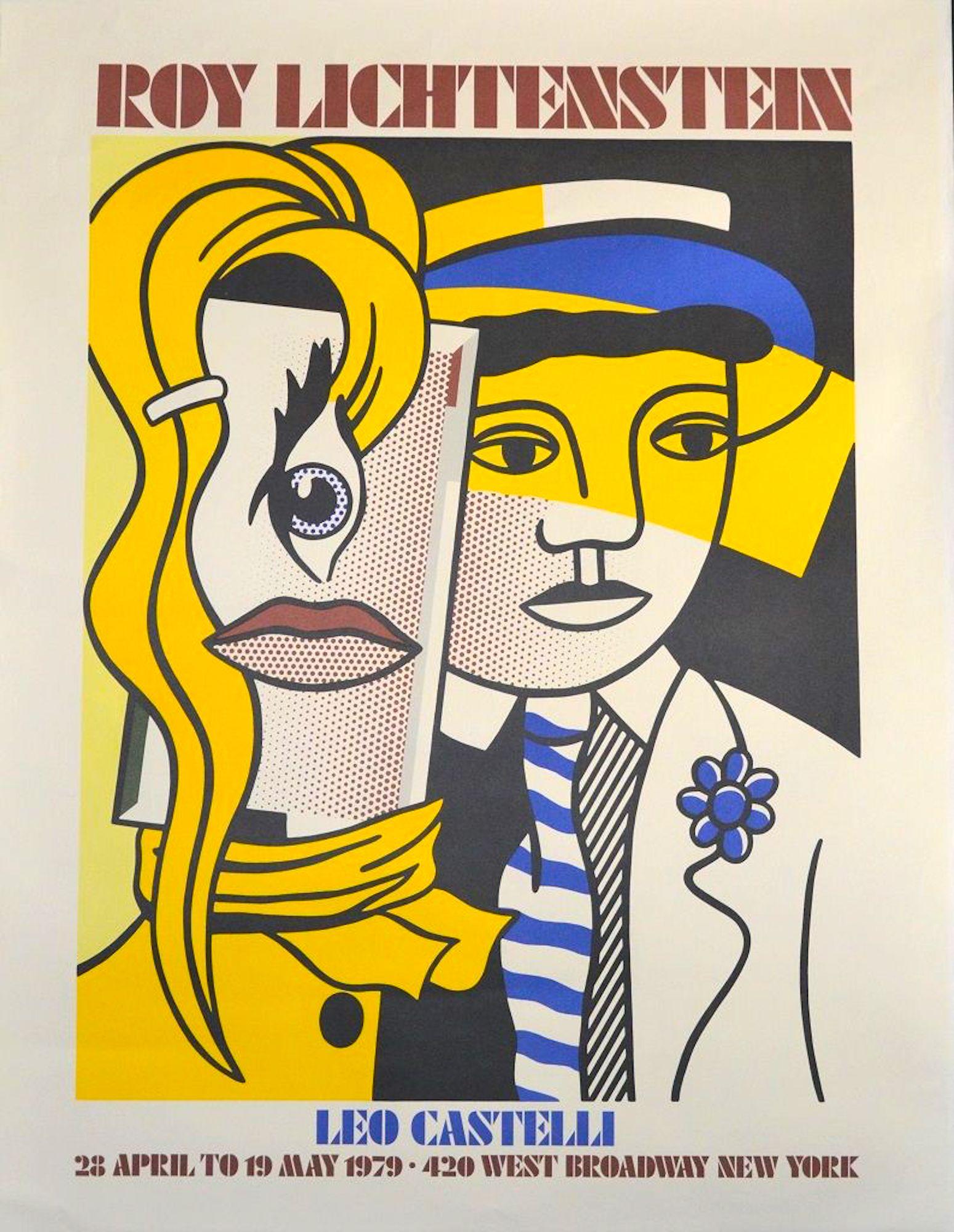 Affiche d'exposition Lichtenstein - Leo Castelli Gallery
