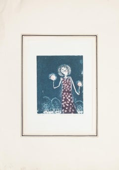 Lights in the Night - Original Lithograph - 1960s
