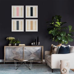 Linear Folded Dreams, Small 4, silkscreened bhutan paper, dimensional art