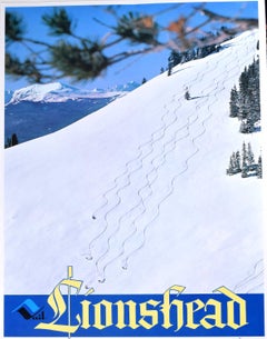 Lionshead, Vail, Colorado Retro Ski Poster USA (c.1970) Powder Day