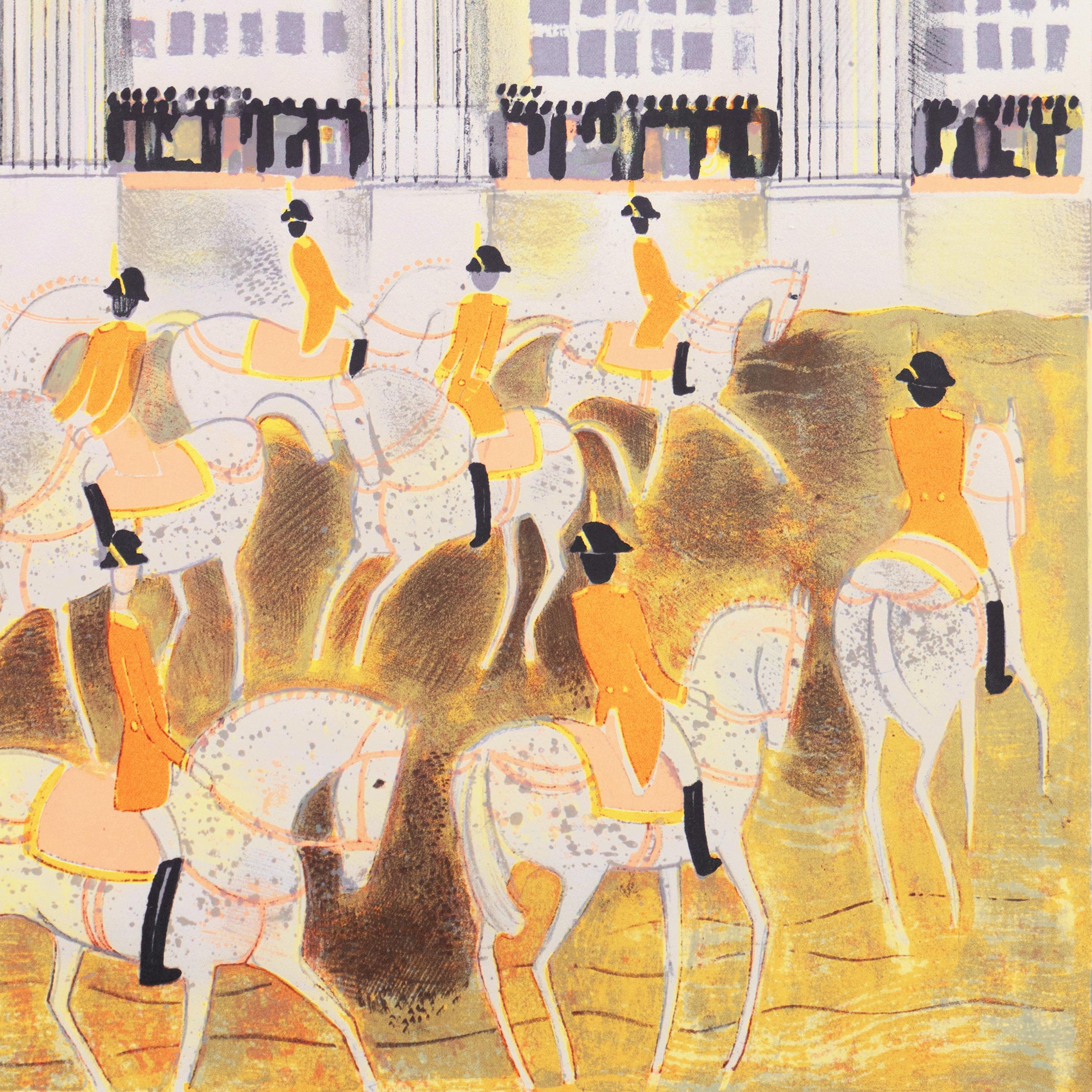 'Lipizzaners in Vienna', Post-Impressionist Dressage, Horses in the Ring  1