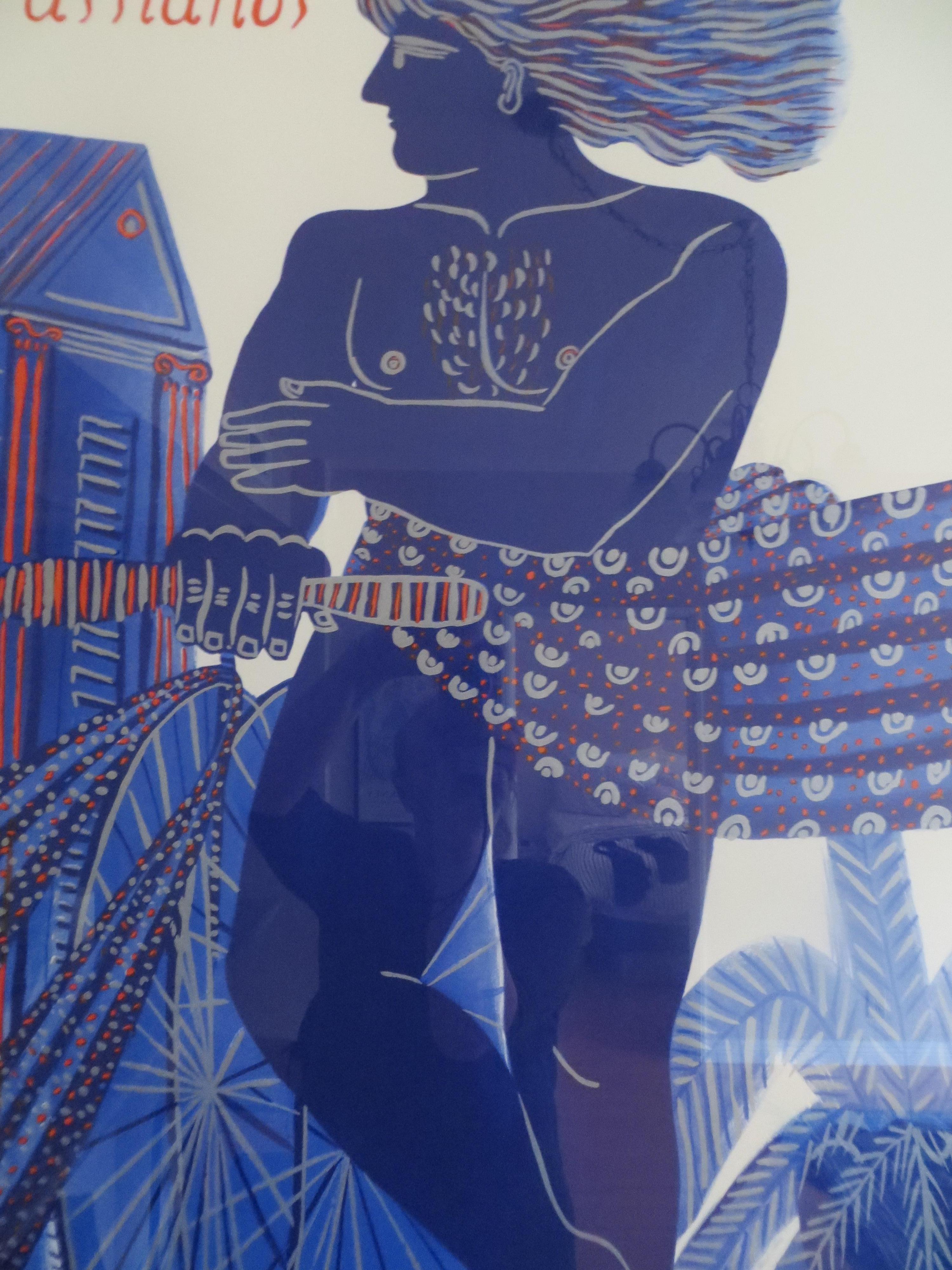 Poster della mostra litografica Galleria Aleco Fassianos Beaubourg 1