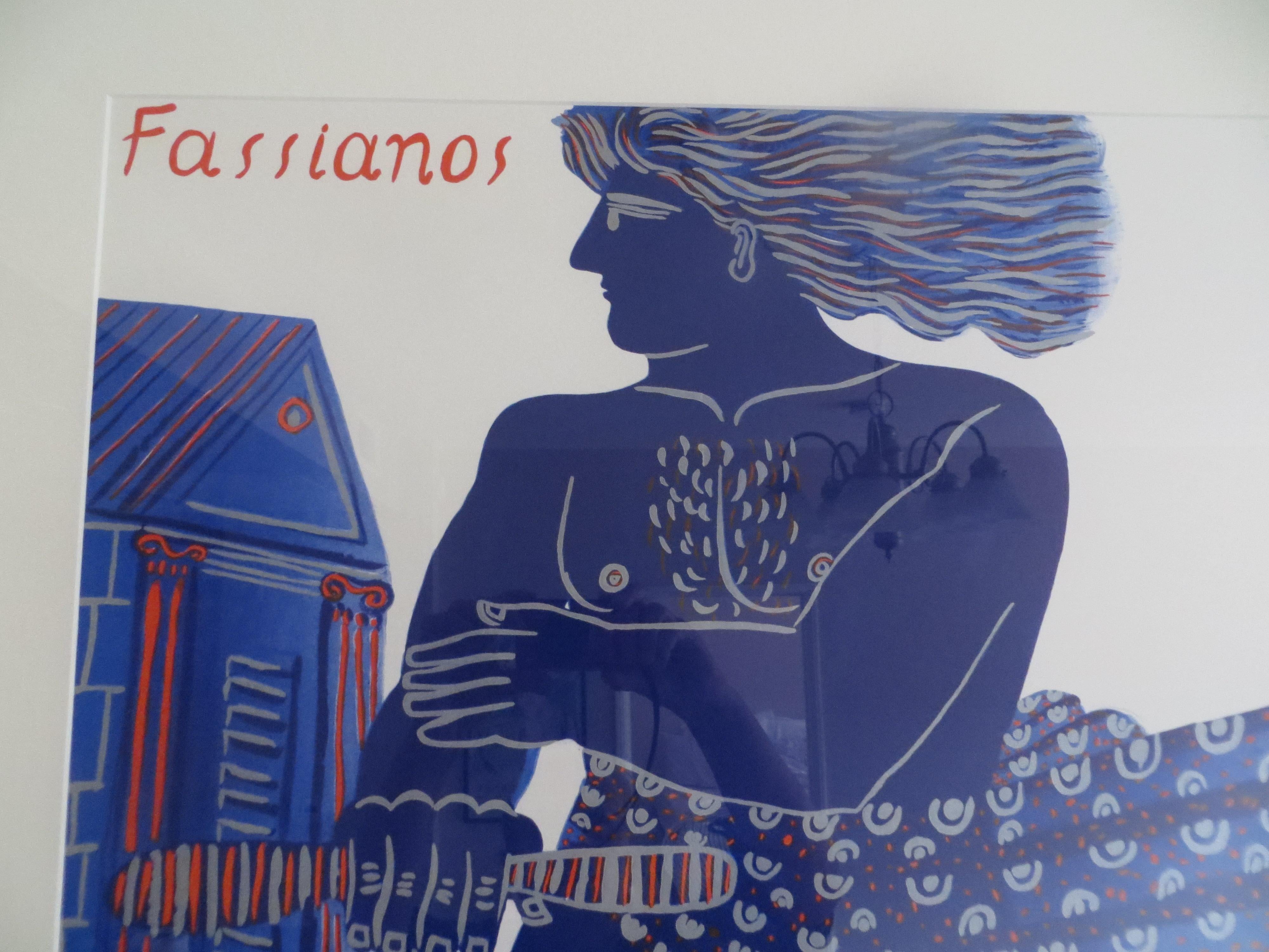 Poster della mostra litografica Galleria Aleco Fassianos Beaubourg 2