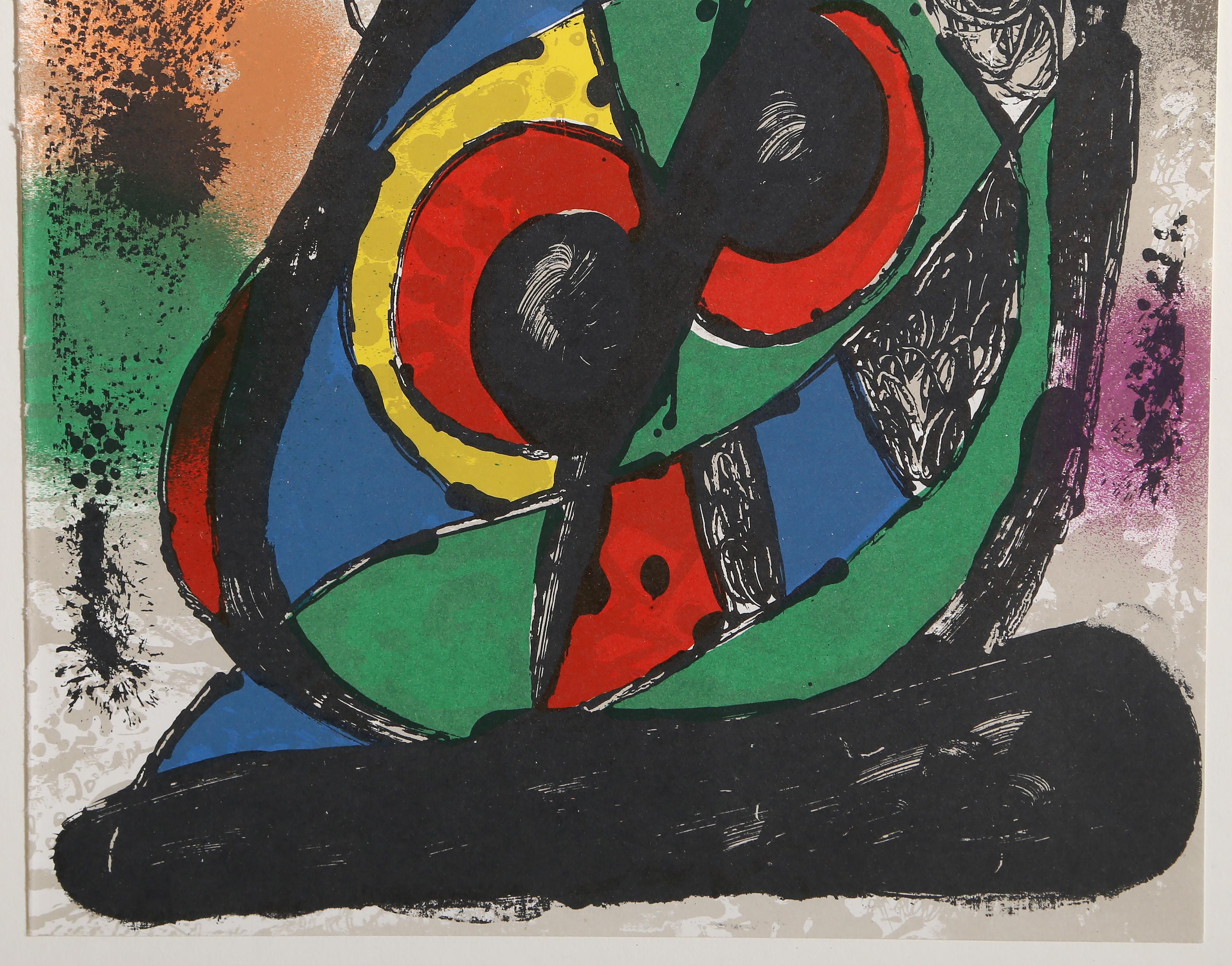 Lithograph I (1256), Surrealist Lithograph by Joan Miro - Beige Abstract Print by Unknown