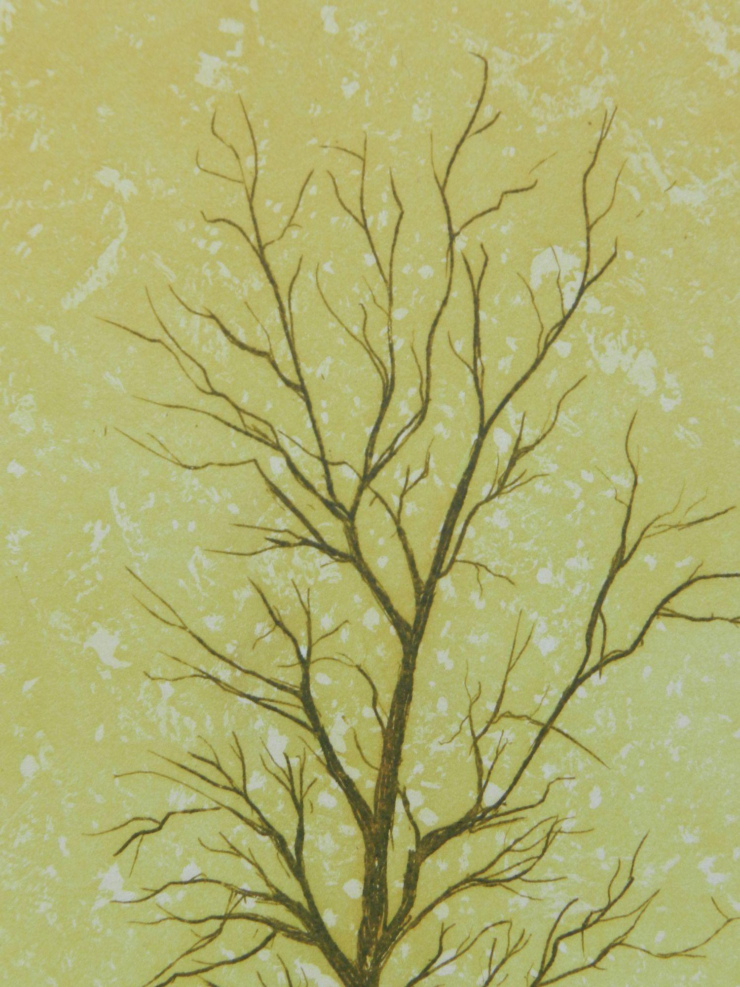 Lithograph Tree by Jacques Joachim Jean Rigal 1926-1997 Paysage D'Ile de France For Sale 4
