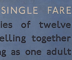 London Underground c. 1940s Group Travel Poster Edward Johnston Typeface