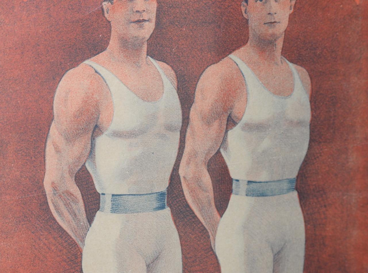 Londonia Super Acrobats Antique French Poster C.1900 - Print di Unknown