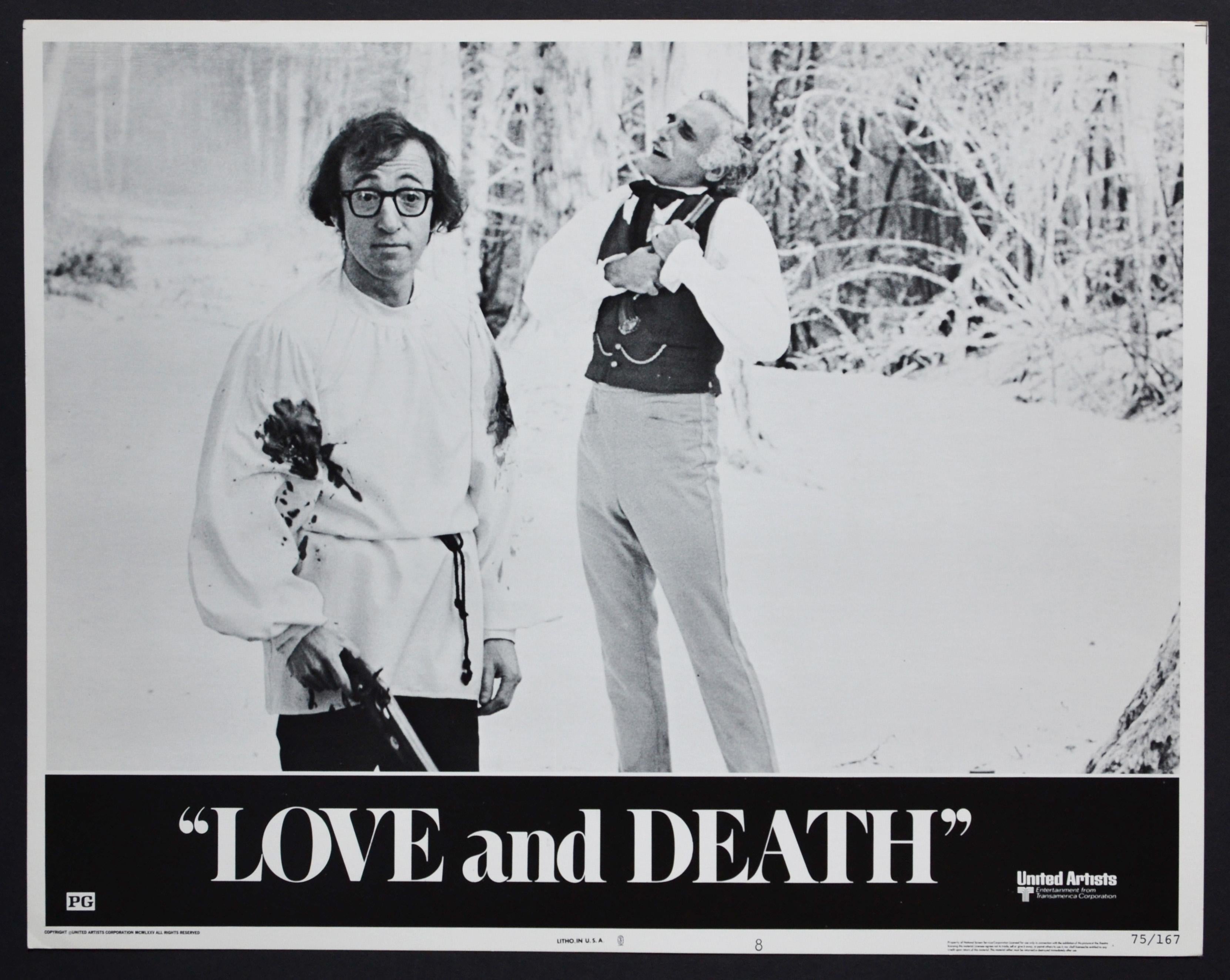 „LOVE and DEATH“ Original American Lobby Card of the Movie, USA 1975.