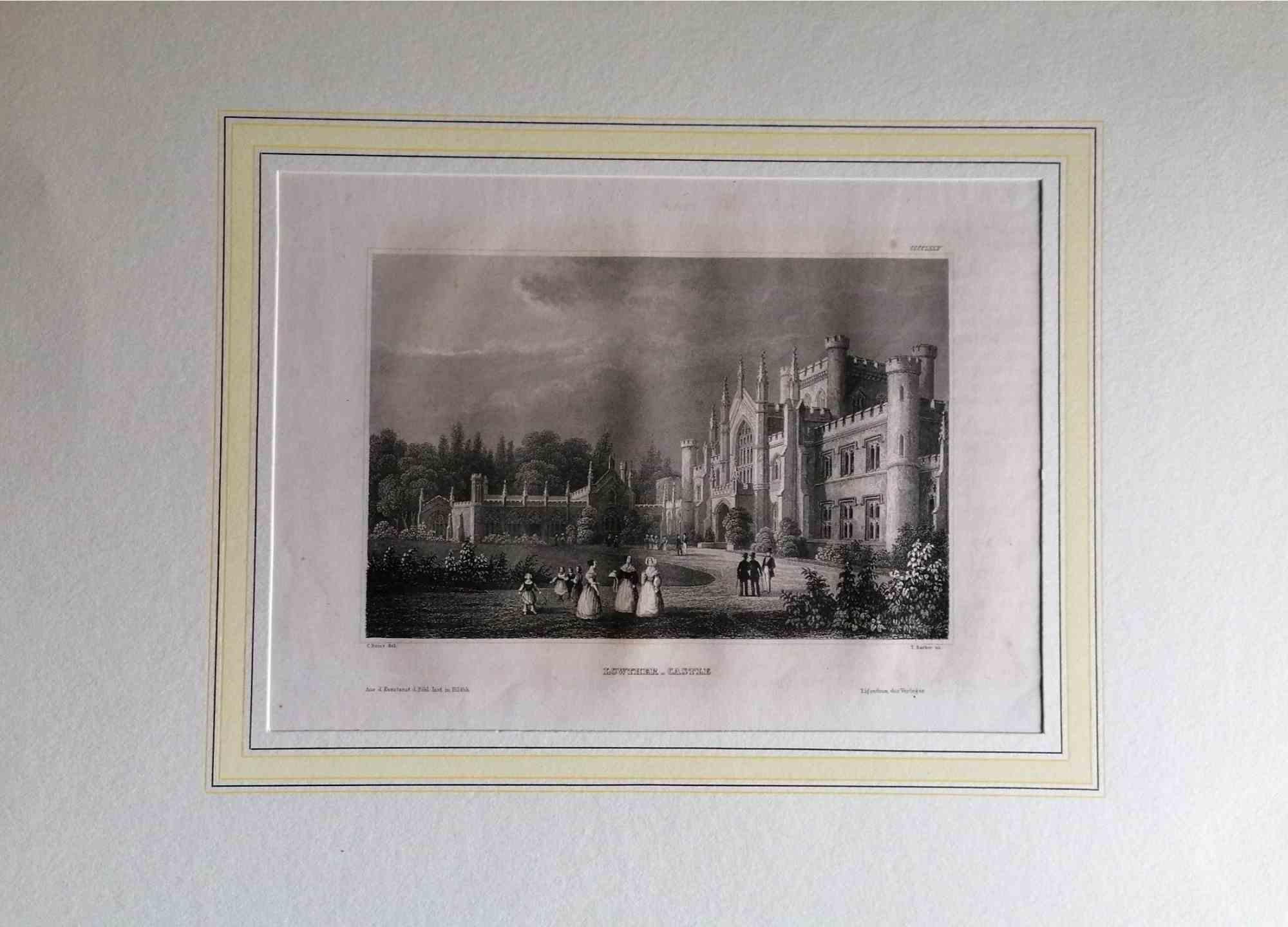 Unknown Figurative Print - Lowther Castle - Original Lithograph - Mid-19th Century