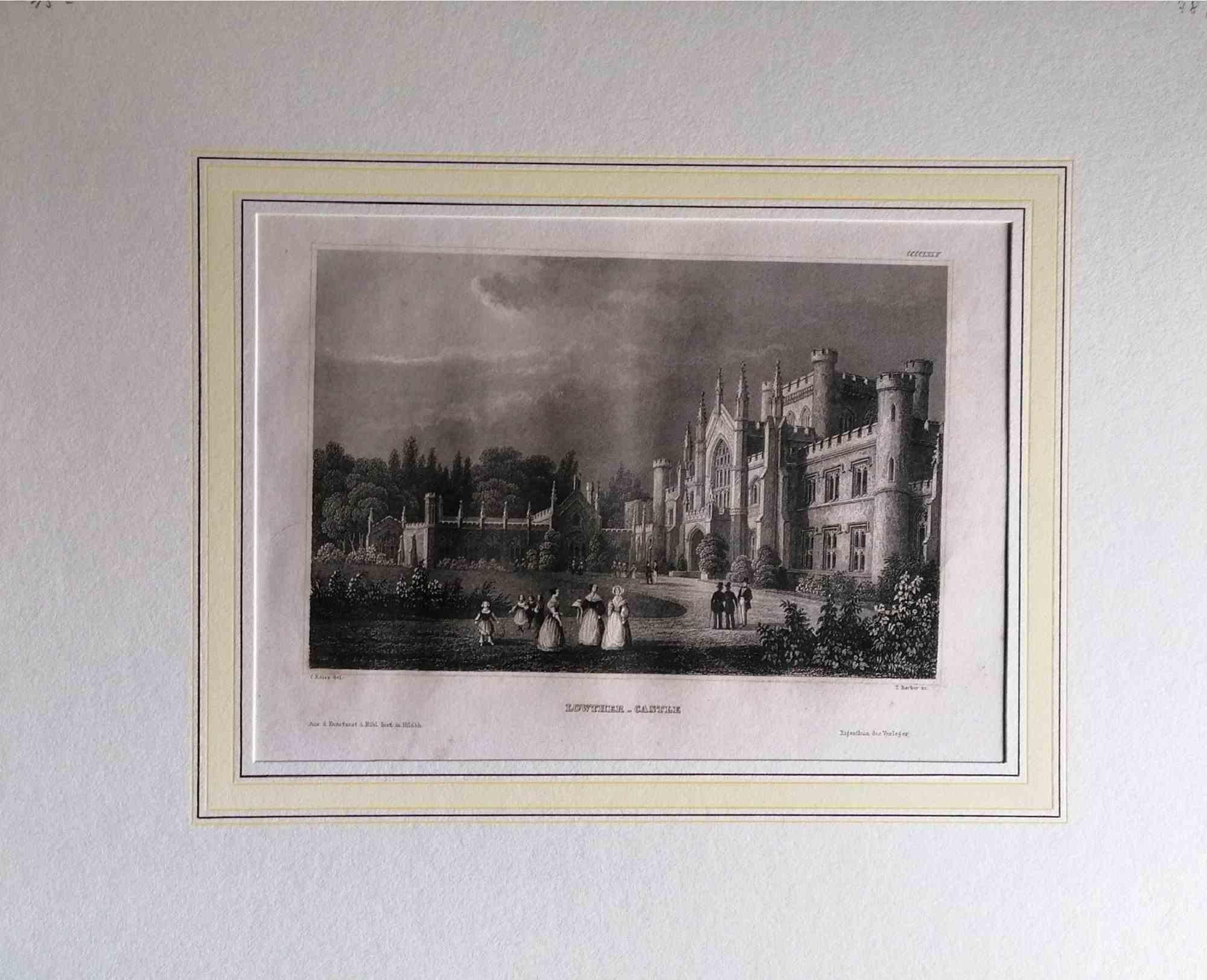 Unknown Figurative Print - Lowther Castle - Original Lithograph - Mid-19th Century