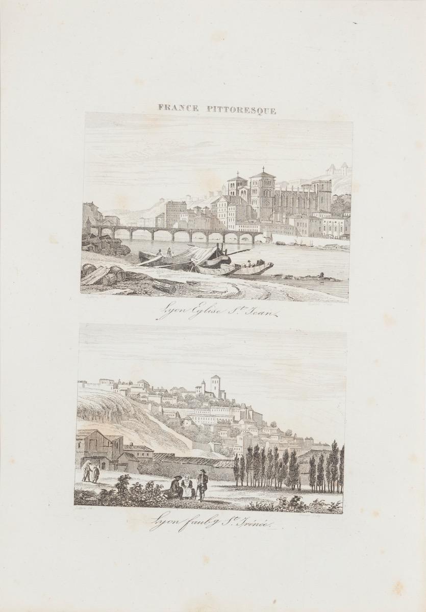 Unknown Landscape Print - Lyon - Original Lithograph - 19th Century