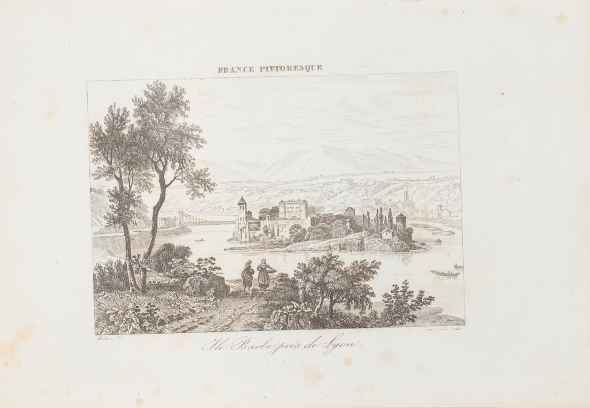 Unknown Landscape Print - Lyon - Original Lithograph - 19th Century