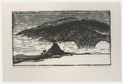 M. Karstens - 20th Century Woodcut, Church in a Landscape