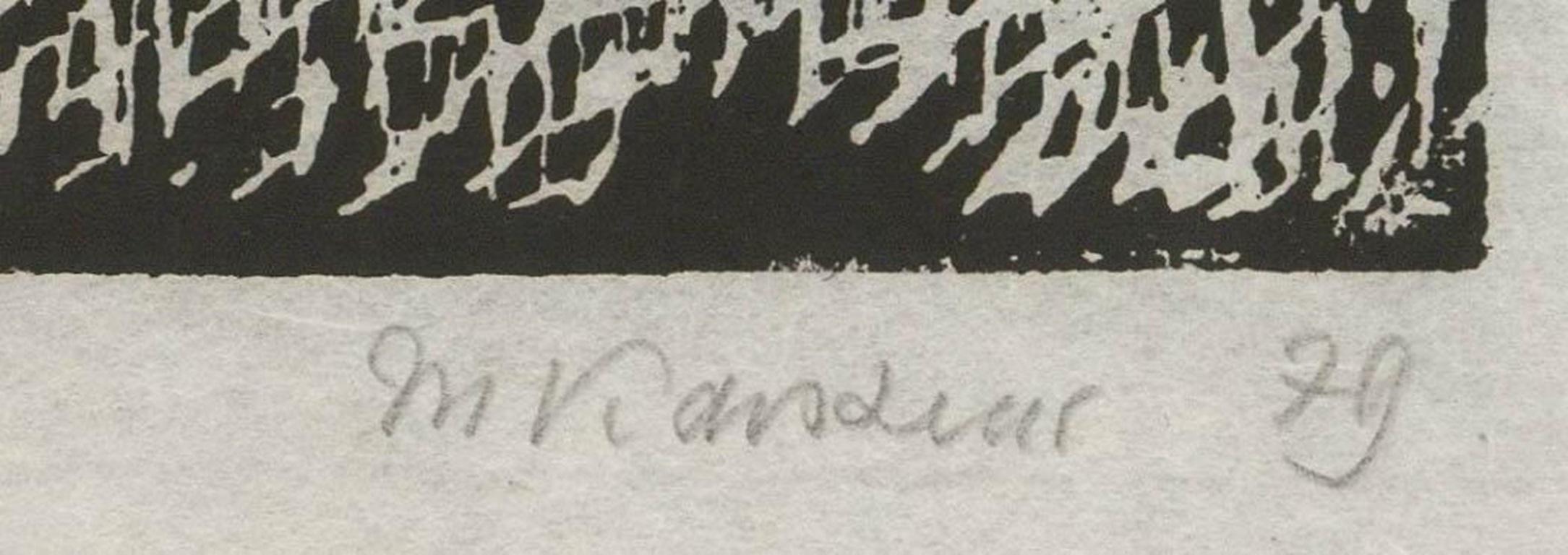Holstein Countryside, original woodcut. Pencil signed, titled and dated to the lower margin. On Japanese paper.