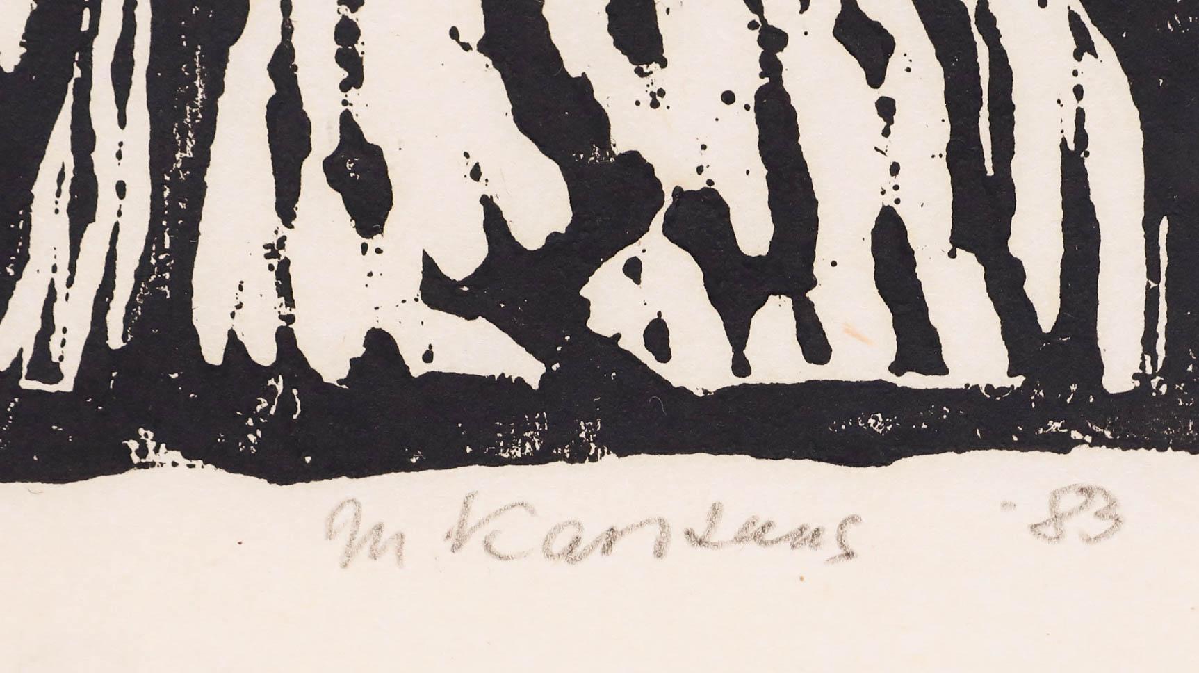 M. Karstens - Holzschnitt des 20. Jahrhunderts, Der Künstler in situ im Angebot 1