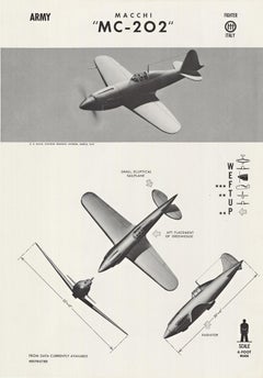 Pair of WWII Spotter Posters: Macchi "MC-202" & Douglas "Dauntless"