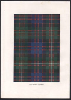 MacDonald of Glengarry (Tartan), Scottish Scotland art design lithograph print
