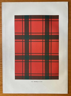 MacDonald of the Isles and Slate (Tartan), Scotland art design lithograph print