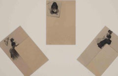 Mademoiselles - Original Etching by Cornelius Wouter Bouter - Early 20th Century