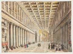 Magnificence  - Original Hand Watercolored Etching - 19th Century