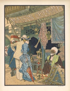 "Maison Orientale" manifesto litografico francese, stampato nel 1897