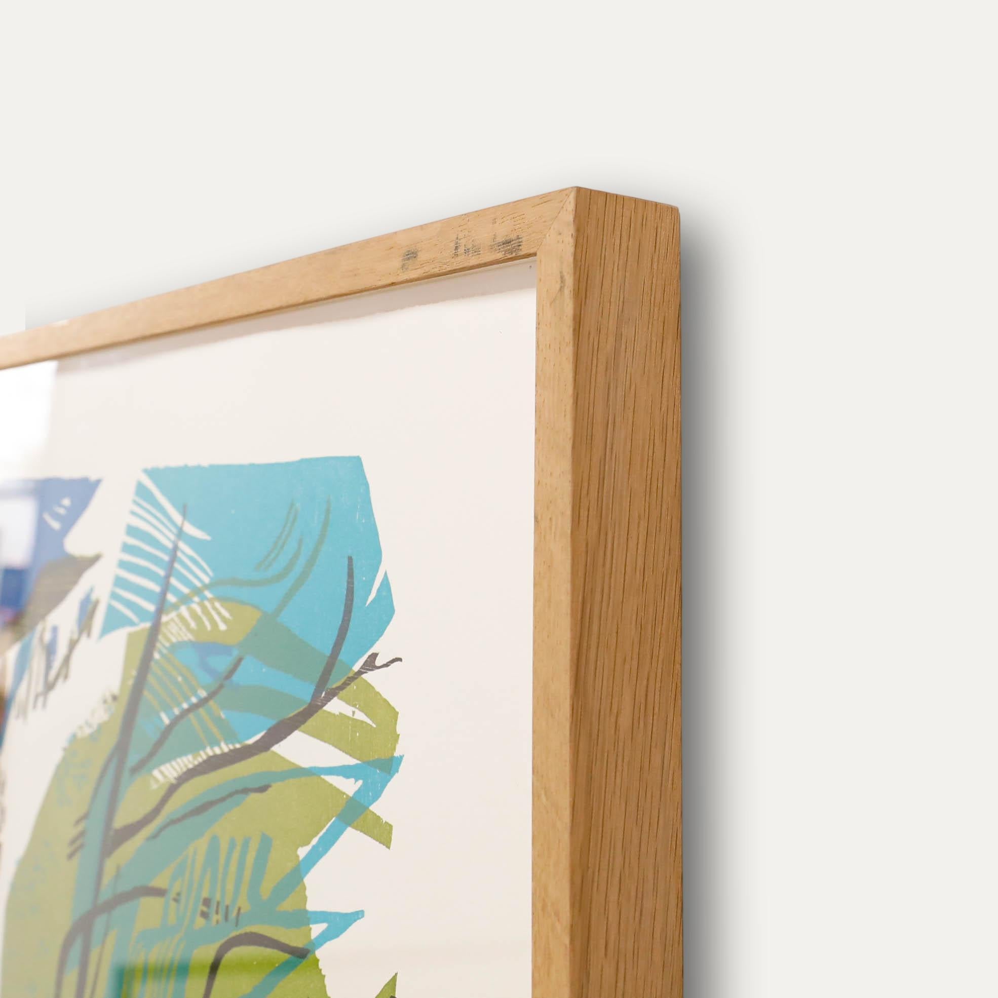 Maja Zürcher (1945-1997) - Framed Contemporary Woodcut, Sinuous River For Sale 1