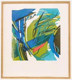 Maja Zürcher (1945-1997) - Framed Contemporary Woodcut, Sinuous River