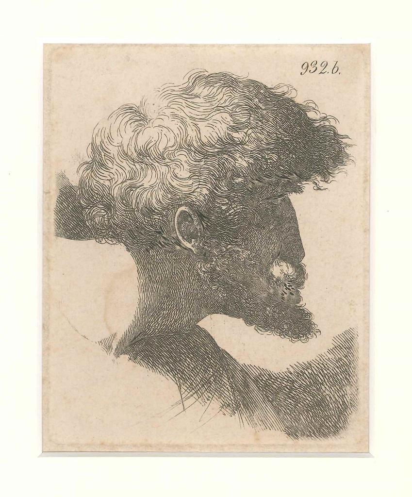 Unknown Portrait Print - Male Portrait - Etching - Late 17th Century