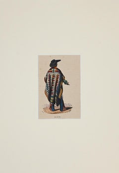 Man from Puebla - Original Lithograph - 1849