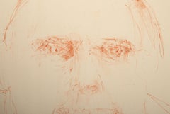 Man in Red, Surrealist Lithograph by Aubrey Schwartz