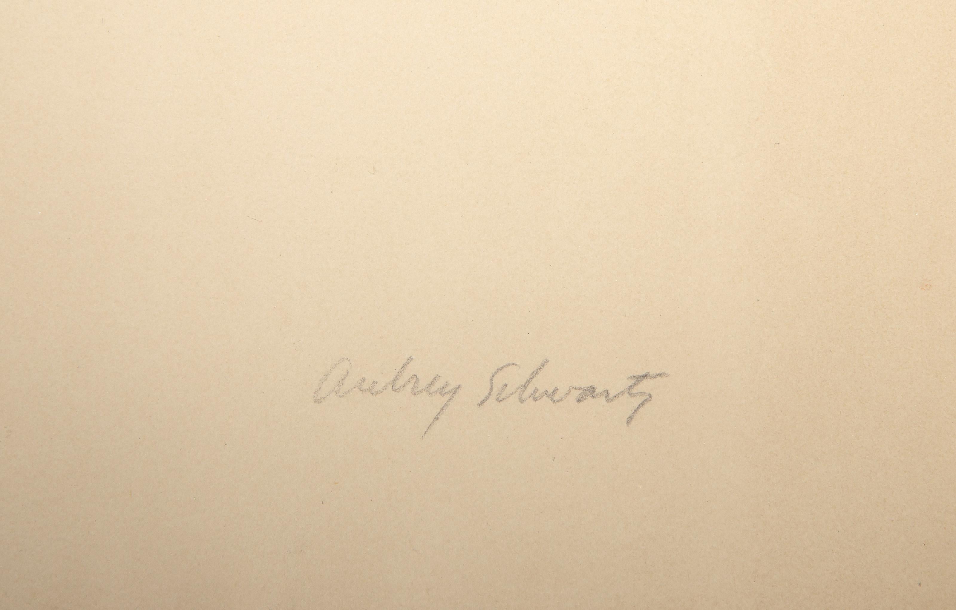 Uomo in rosso, litografia surrealista di Aubrey Schwartz in vendita 3