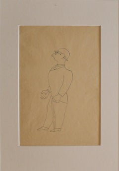 Man - Original China Ink - 1920 ca