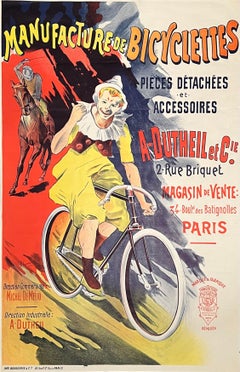 Manufacture de Bicyclettes, Antique French Poster