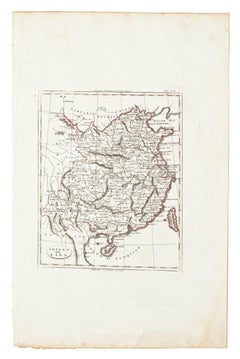 Antique Map of China - Etching - 19th Century