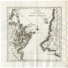 Map of Cooks Strait - Etching / engraving - 18th Century