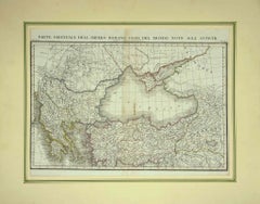 Carte de l'Empire romain oriental - Impression offset vintage - Début du 20e siècle