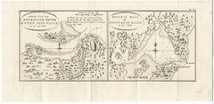 Map of Endeavour river and Botany Bay - Etching / engraving - 18th Century